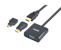 UNITEK Adapter HDMI, mini HDMI, micro HDMI - VGA+audio Y-6355